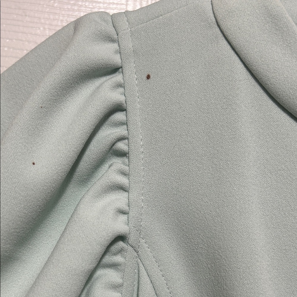 Tommy Hilfiger Women's Mint/Light Green Ruffle Mini Dress - Picture 5 of 5